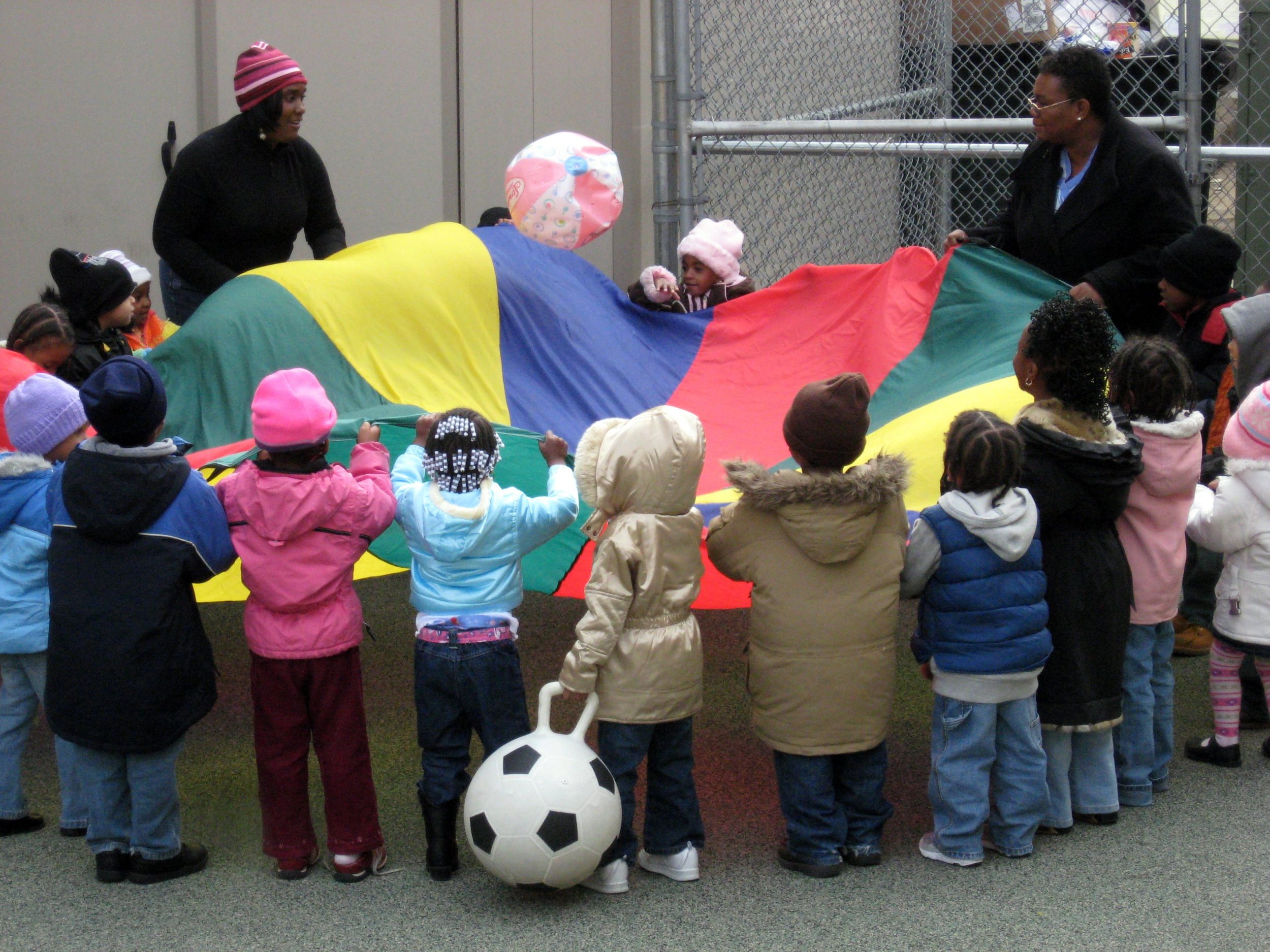 kids and chute
